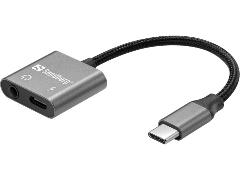 Adaptador de Áudio USB-C com Carregamento PD 65W Sandberg