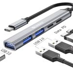 Hub USB-C Sandberg para 3x USB-A + 2x USB-C SAVER
