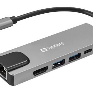 Dock USB-C 5 em 1 Sandberg para Viagem SAVER