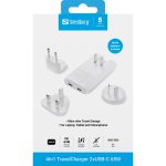 Carregador de Viagem Sandberg 4 em 1 2xUSB-C 65W