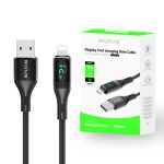 Cabo USB-A para Lightning RIXUS Trançado com Display LED 1 M