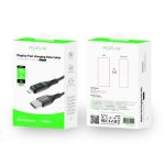 Cabo USB-A para Lightning RIXUS Trançado com Display LED 1 M