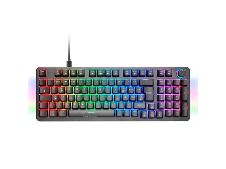 Teclado Mecânico Mars Gaming MKPROYPT RGB Yellow Switch PT Preto