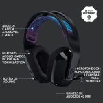 Headset Logitech G535 Lightspeed Wireless Gaming Preto