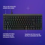 Teclado Mecânico Logitech G515 TKL RGB Wired PT GL Tactile Switches Preto