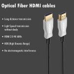 Cabo Ativo HDMI 2.0b Ewent EC1354 AOC Hybrid Fiber Optic 4K 15m Preto