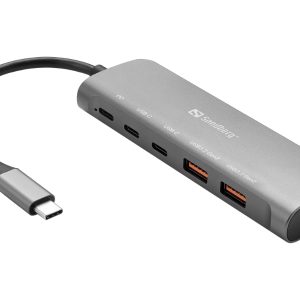 Hub Sandberg USB-C Dock HDMI/2xUSB-A/2xUSB-C/PD100W