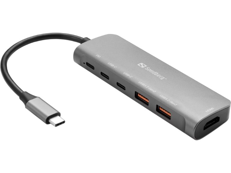 Hub Sandberg USB-C Dock HDMI/2xUSB-A/2xUSB-C/PD100W