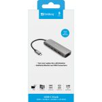Hub Sandberg USB-C Dock HDMI/2xUSB-A/2xUSB-C/PD100W