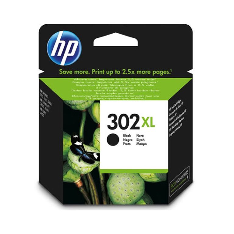 Tinteiro HP 302XL Original F6U68AE Preto