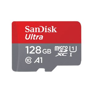 Cartão de Memória 128GB SanDisk Ultra XC MicroSD (140MB/s) + Adaptador SD
