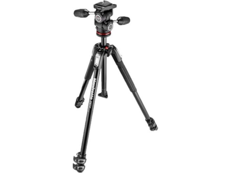 Tripé Manfrotto 190X3 com Cabeça 3 Vias MH804-3W