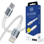 Cabo 3MK Hyper N-SERIES USB-C para Lightning 1m 20W Power Delivery Branco