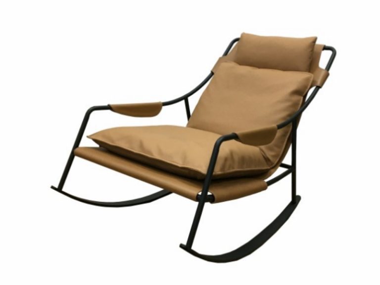 Cadeira de Baloiço Metal Laranja 72 × 110 × 79 cm