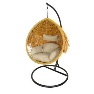 Cadeira de Baloiço Castanho Claro 120 × 105 × 73 cm