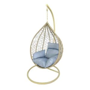 Cadeira de Baloiço Castanho Claro 125 × 100 × 69 cm
