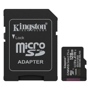Cartão de Memória Kingston Canvas Select Plus microSD 128GB UHS-I A1 com Adaptador SD