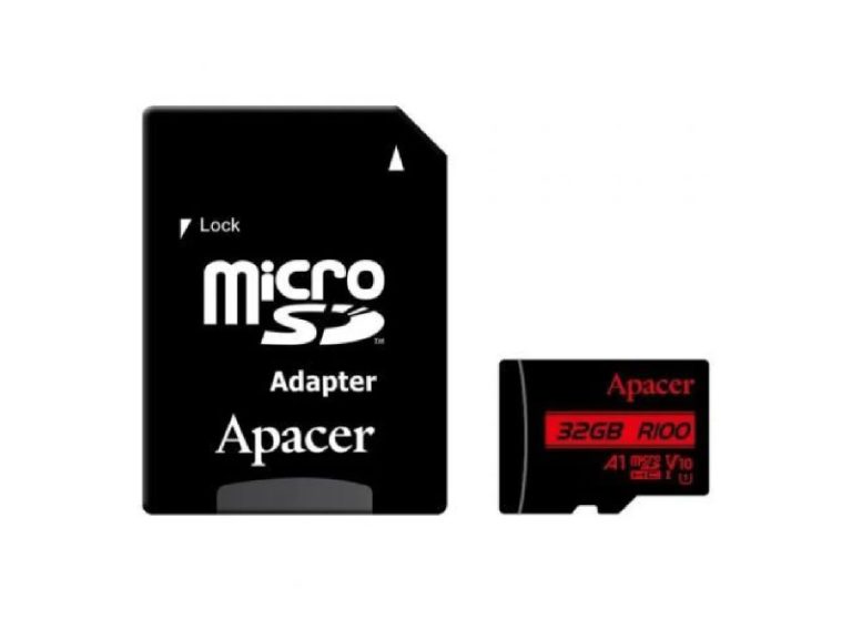 Cartão de Memória Apacer 32GB microSD HC UHS 1 C Adaptador