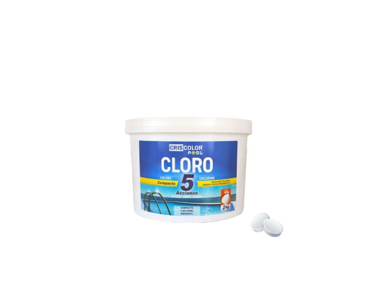 Cloro Compacto 5 Ações 2KG Criscolor Branco