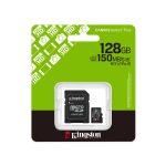 Cartão de Memória Kingston Canvas Select Plus microSD 128GB UHS-I A1 com Adaptador SD