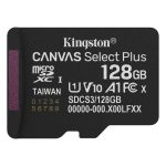 Cartão de Memória Kingston Canvas Select Plus microSD 128GB UHS-I A1 com Adaptador SD