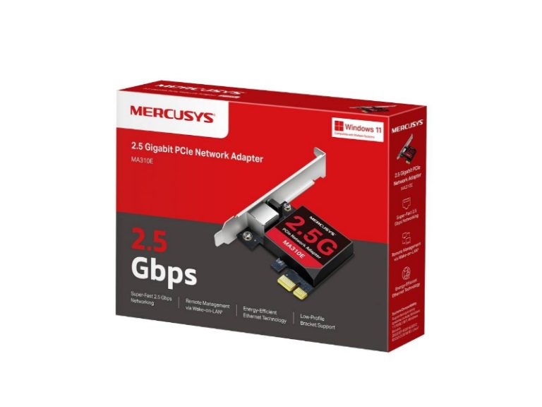Placa de Rede Mercusys MA310E PCIe 2.5 Gigabit Ethernet