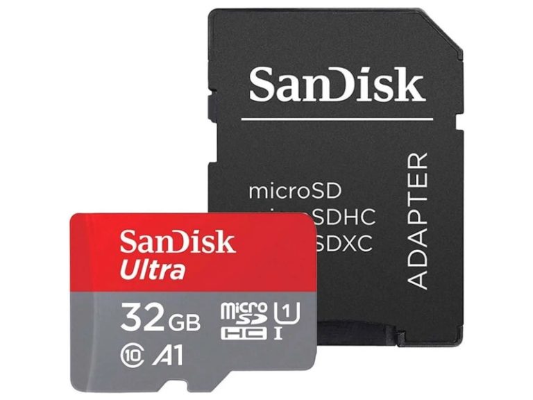 Cartão de Memória SanDisk Ultra microSD 32GB UHS-I Class 10 A1 com Adaptador SD