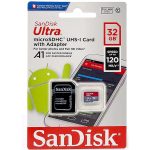 Cartão de Memória SanDisk Ultra microSD 32GB UHS-I Class 10 A1 com Adaptador SD