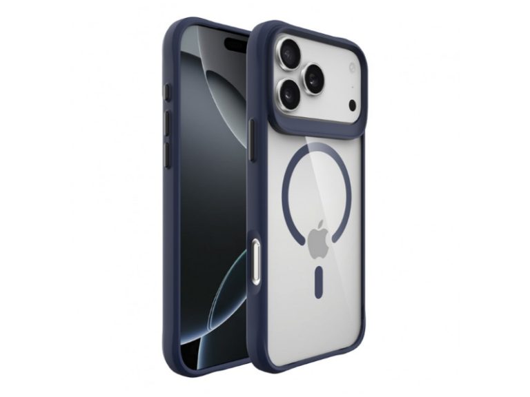 Capa Accetel Hybrid MagSafe para iPhone 1718 Pro Azul Marinho
