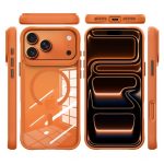 Capa Accetel Hybrid MagSafe para iPhone 1718 Pro Max Laranja
