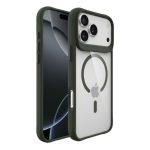 Capa Accetel Hybrid MagSafe para iPhone 1718 Pro Max Verde Militar