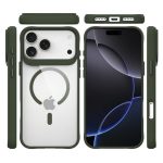Capa Accetel Hybrid MagSafe para iPhone 1718 Pro Verde Militar