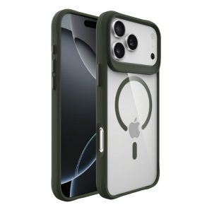 Capa Accetel Hybrid MagSafe para iPhone 1718 Pro Verde Militar