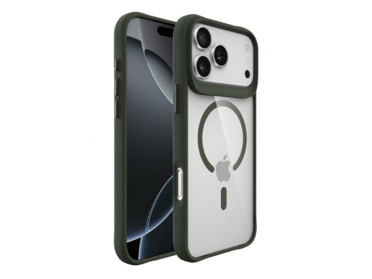 Capa Accetel Hybrid MagSafe para iPhone 1718 Pro Verde Militar