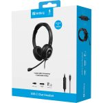 Auscultadores Sandberg USB-C Chat Headset Preto