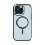 Capa Rixus Classic 04 MagSafe para iPhone 13 Pro Max Verde Escuro