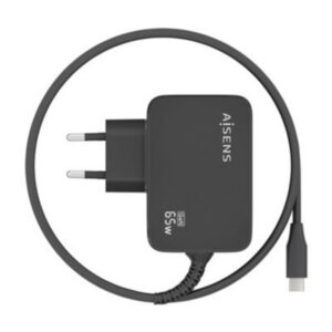 Carregador USB-C 65W GaN Aisens com Cabo 1,8m PD3.0 Preto